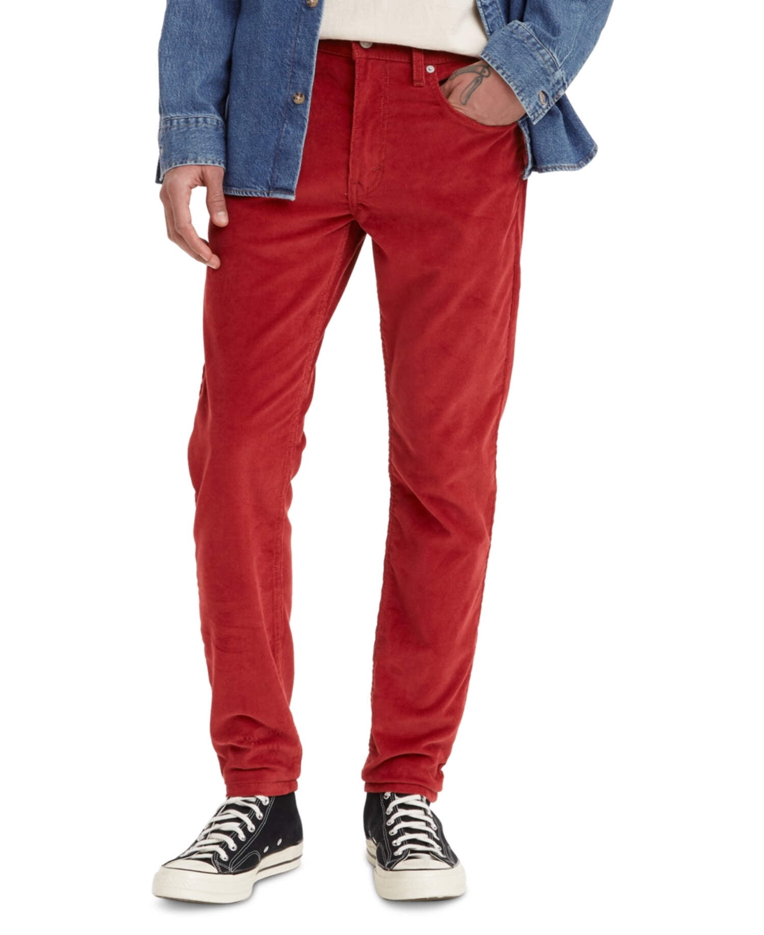 Levi's Men's 512 Slim Tapered Fit Corduroy Jeans Red Size 32X32