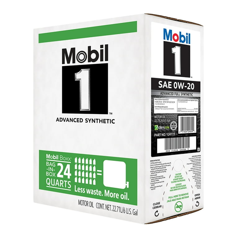 Mobil 1 Advanced Fuel Economy Full Synthetic Motor Oil 0W-20, 6