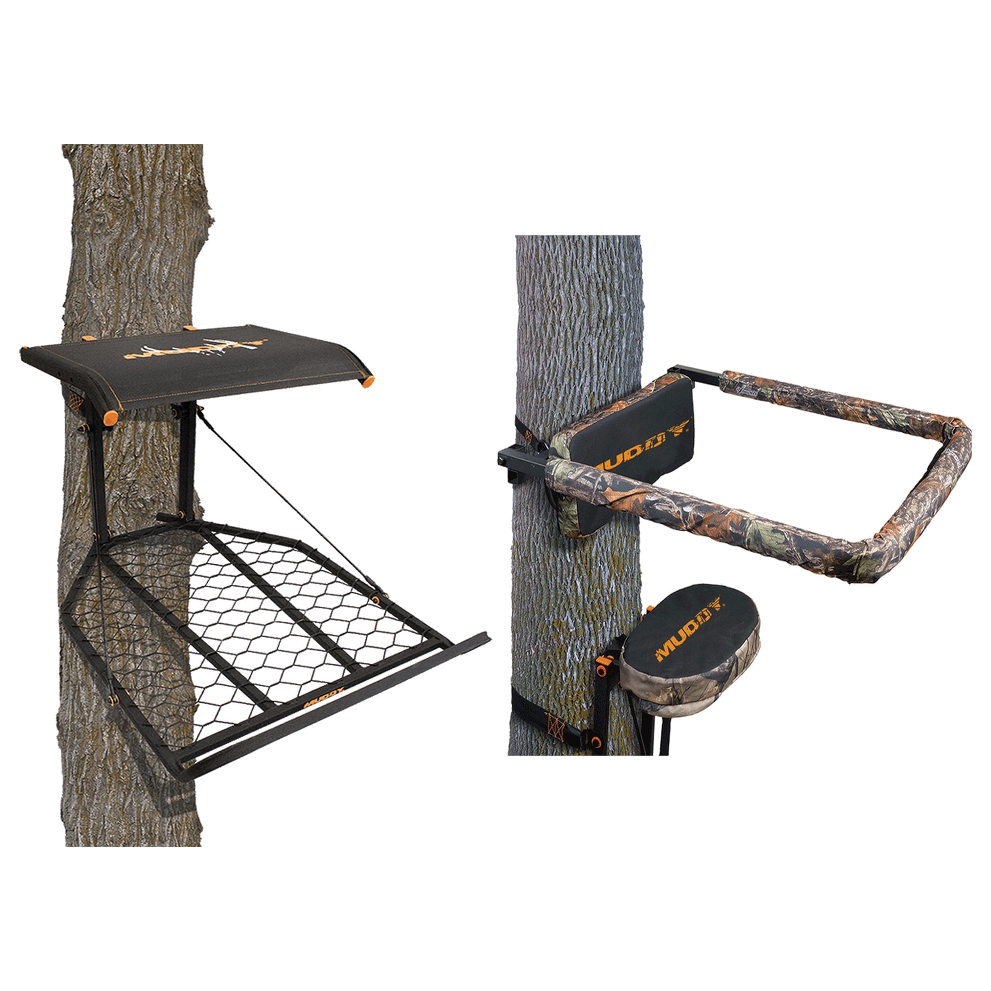 Muddy The Boss XL Hang On Hunting Tree Stand and Flip Up Shooting