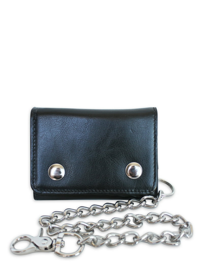 No Boundaries Men's Chain Wallet with 2 Snaps and Heavy Duty Chain