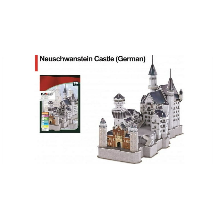 Buildream Neuschwanstein Castle 3D Puzzle Model for Kids