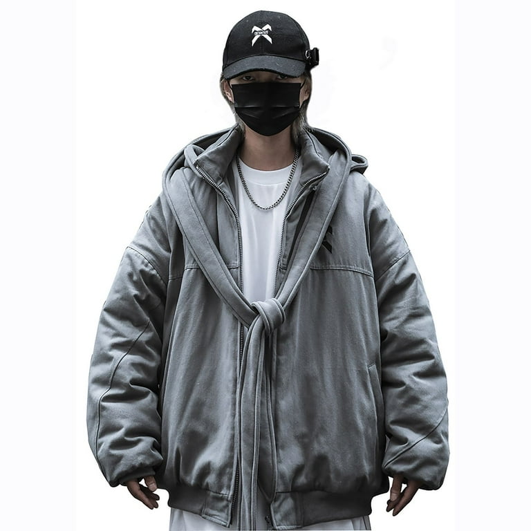 Niepce Inc Streetwear Winter Men Jacket Japanese Fashion Zip Up