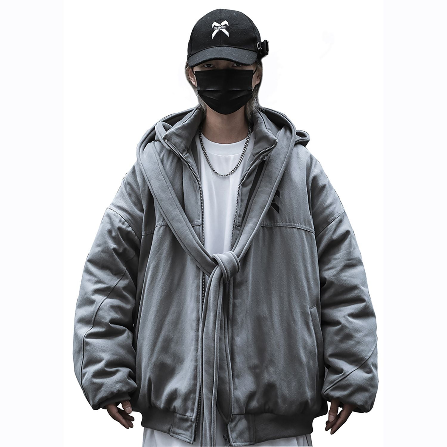 Niepce Inc Streetwear Winter Men Jacket Japanese Fashion Zip Up
