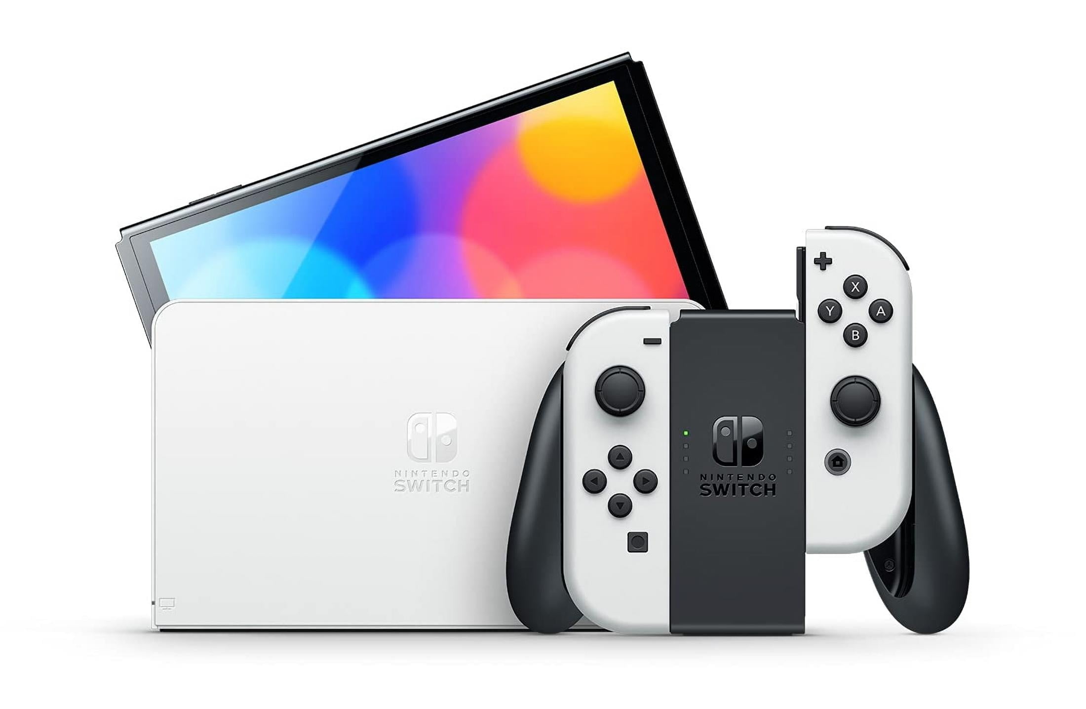 Nintendo Switch OLED Model Console System Game w/ White Joy-Con