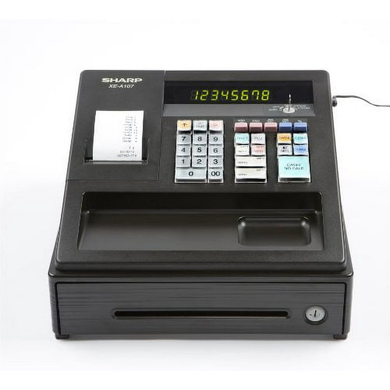 Sharp XEA107 Cash Register, 80 LookUps, 8 Dept, 4 Clerk - Walmart.com