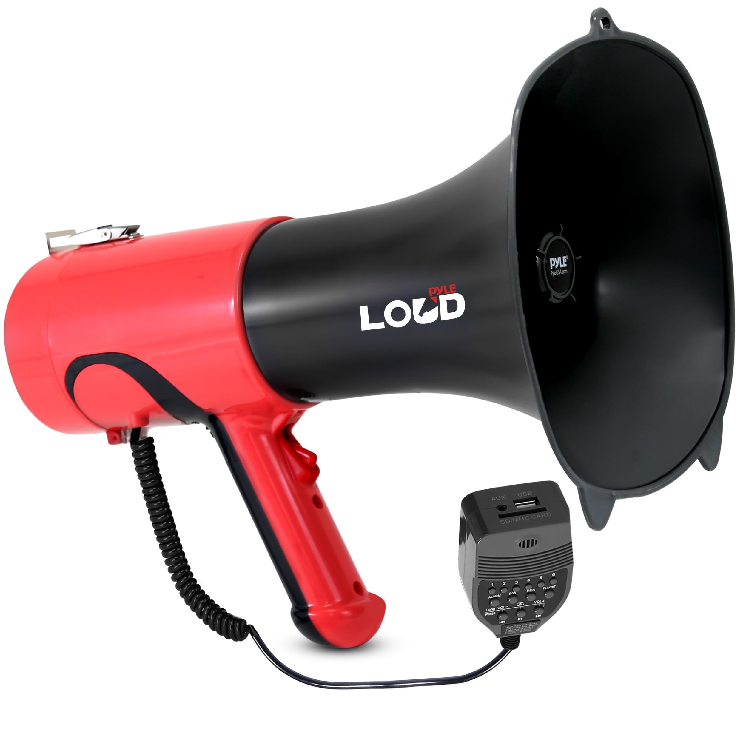 Pyle Portable Megaphone Bullhorn - Bluetooth Compatible PA Speaker