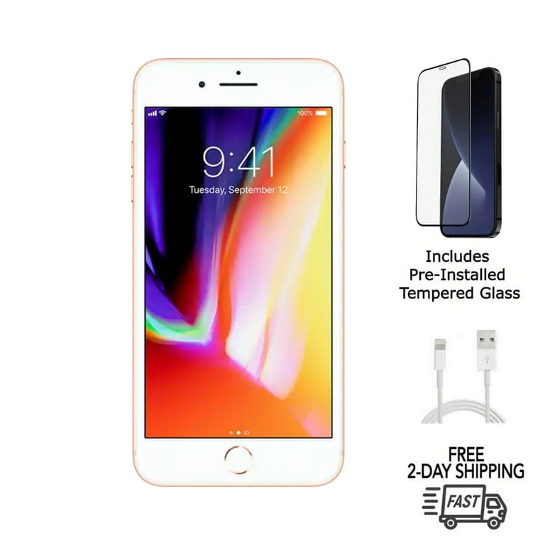Restored Apple iPhone 8 Plus (Unlocked) 64GB Gold (A1864) Bundle