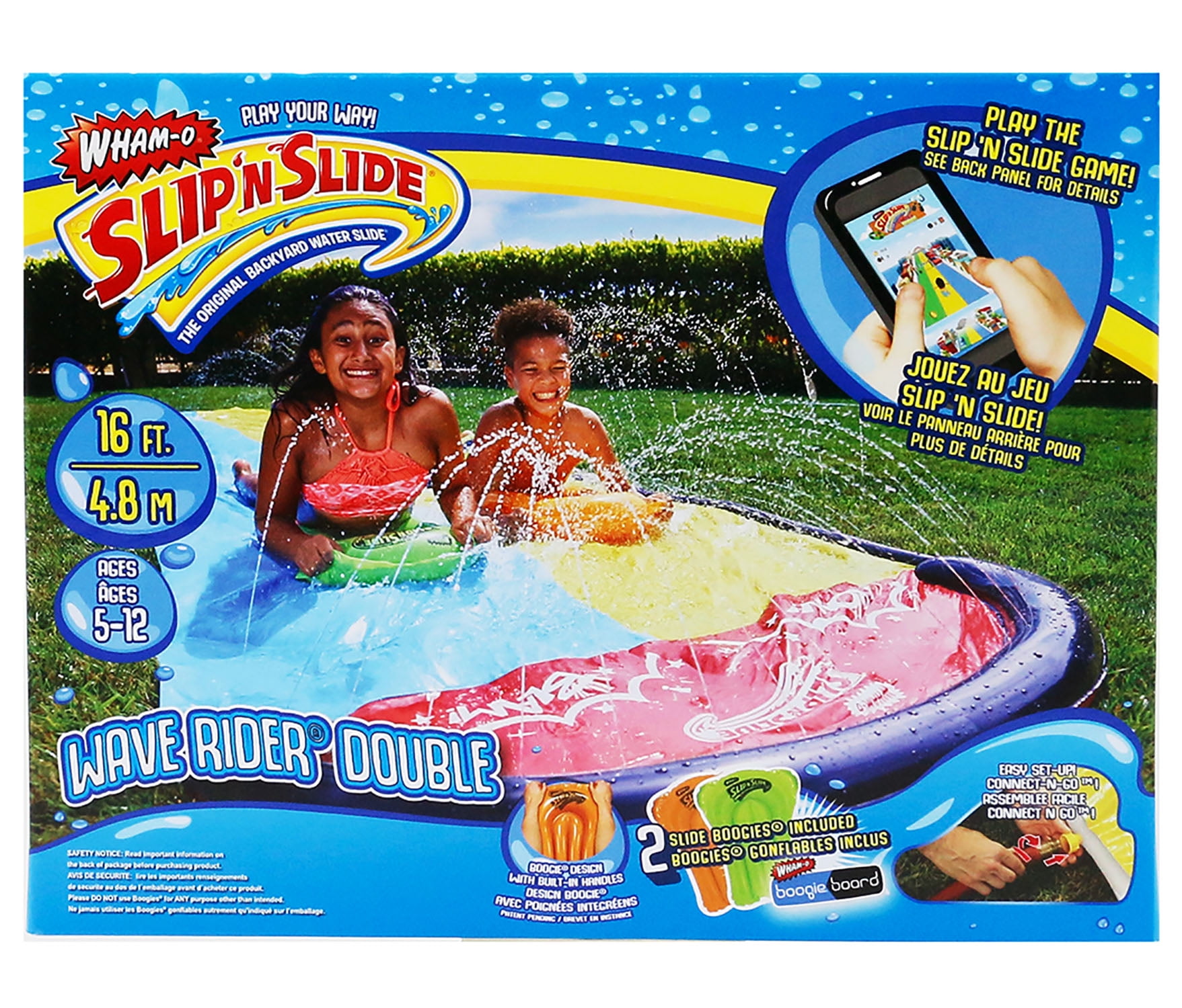 Wham-O 16ft Double Lane Slip N' Slide Water Racer with Boogie