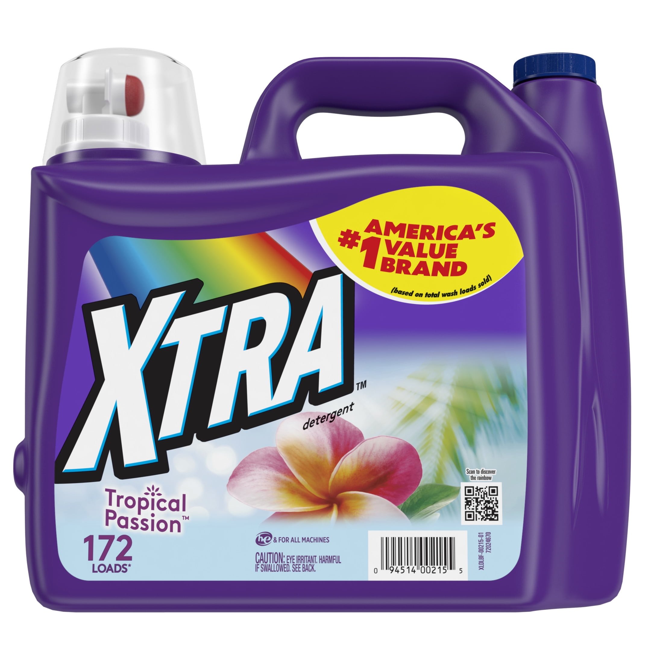 Xtra Big Bottle Tropical Passion, 172 Loads Liquid Laundry