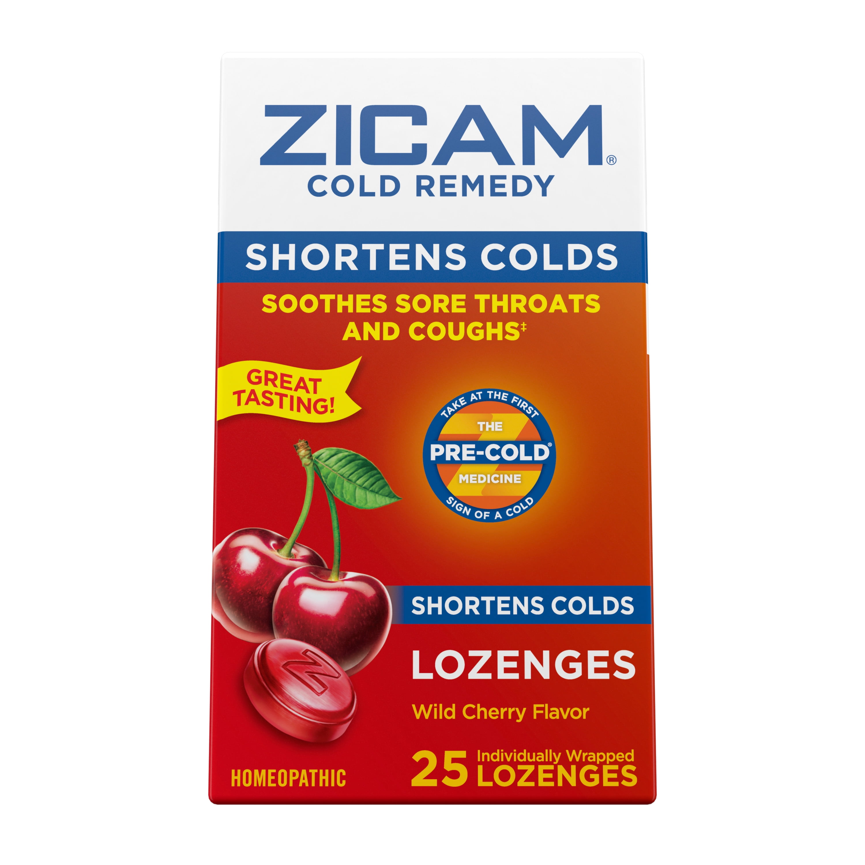 Zicam Zinc Cold Remedy Lozenges Cherry Flavor 25ct HSA/FSA