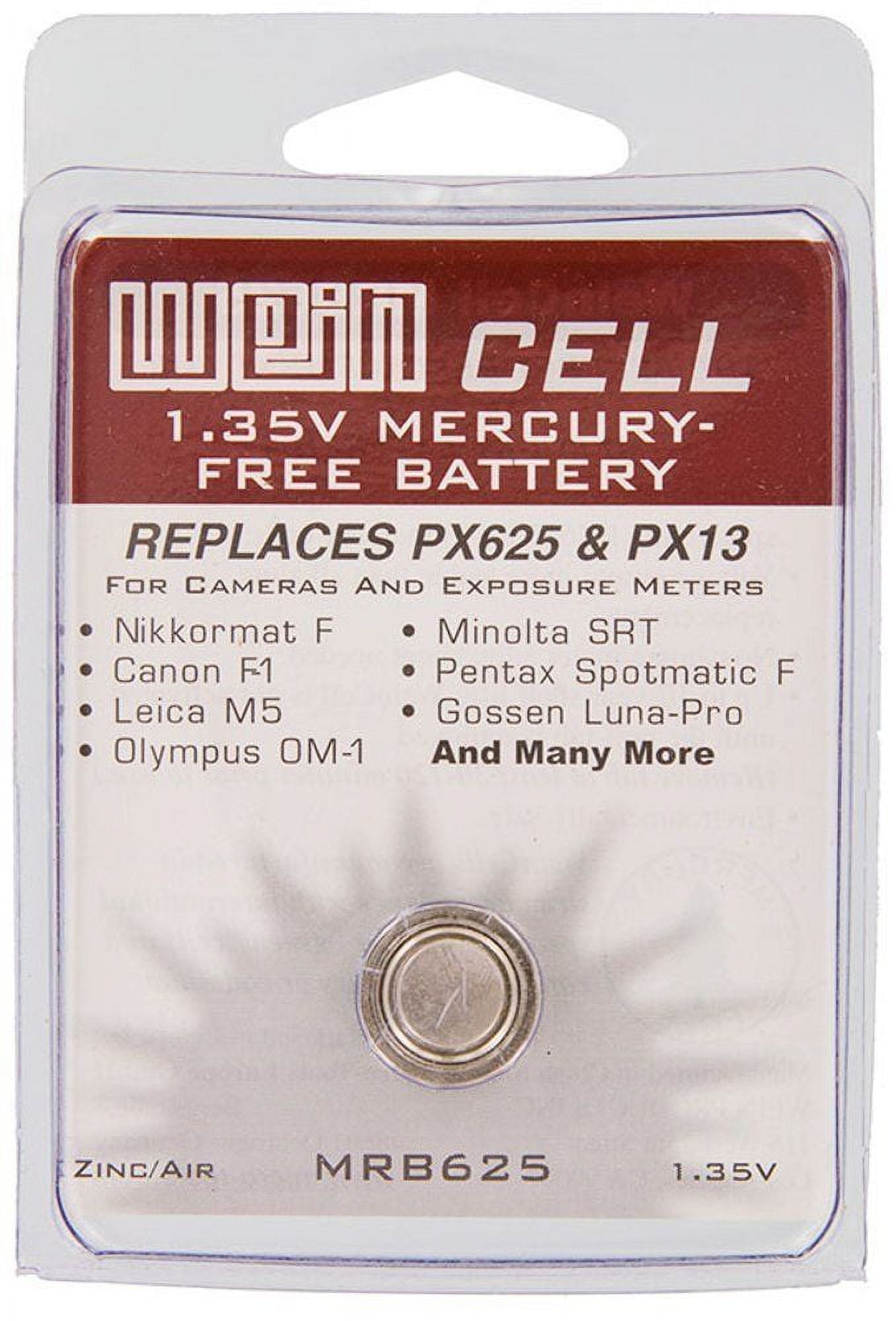 Wein 1.35V PX625 Mercury Free Batteries - 2 pcs, Zinc-Air