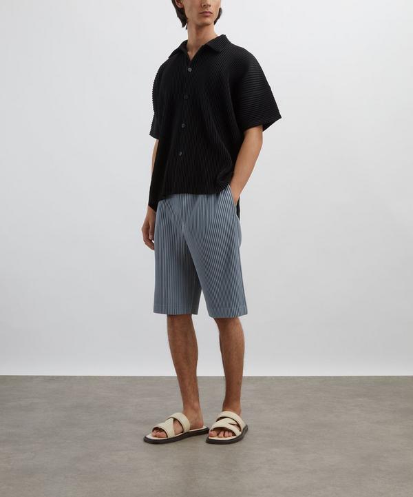 HOMME PLISSÉ ISSEY MIYAKE COLOURS PLEATS Grey Blue Pleated Shorts