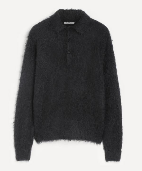 Auralee Brushed Super Kid Mohair Knit Polo | Liberty