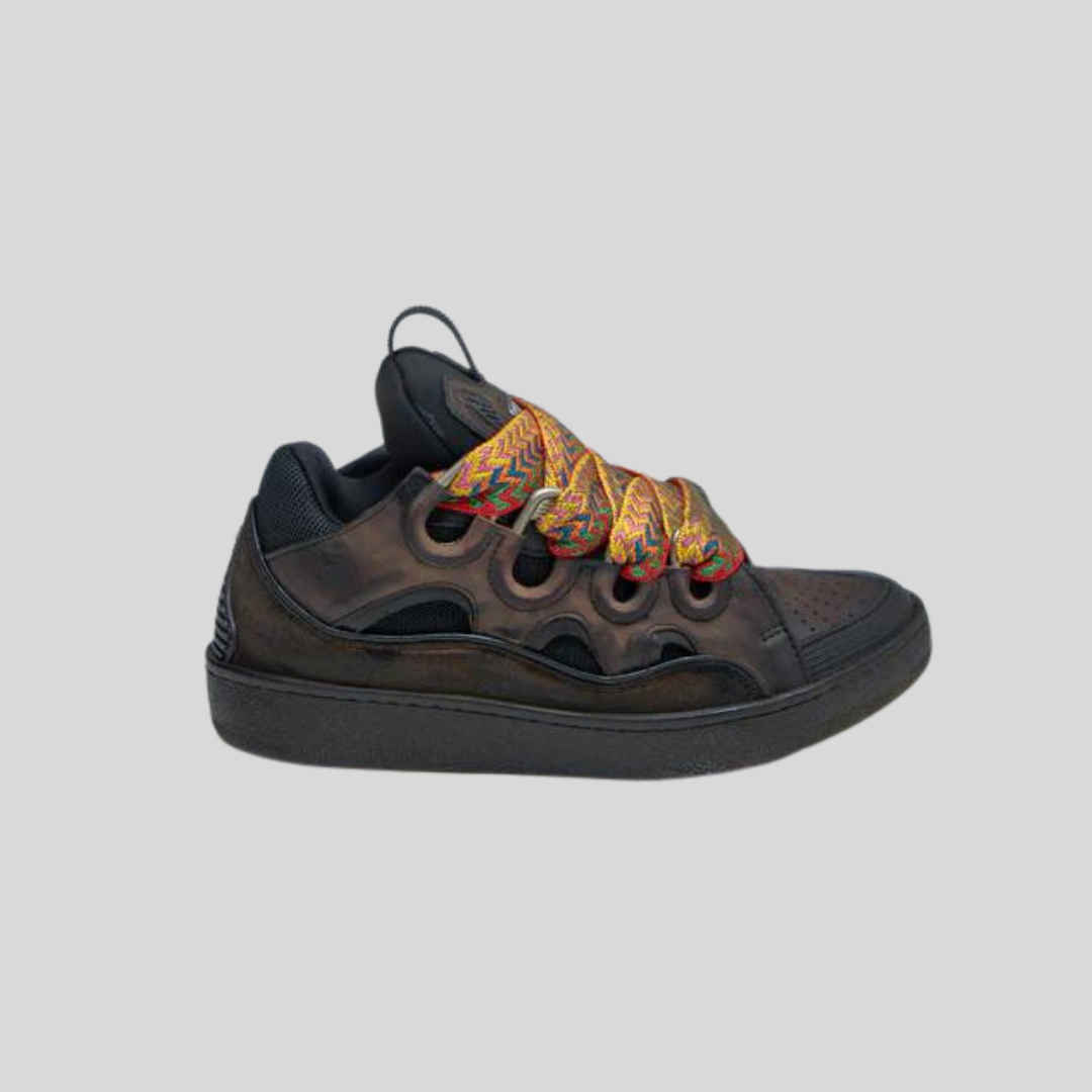 Lanvin Black Curb Leather Sneakers – ICETIME LUXE