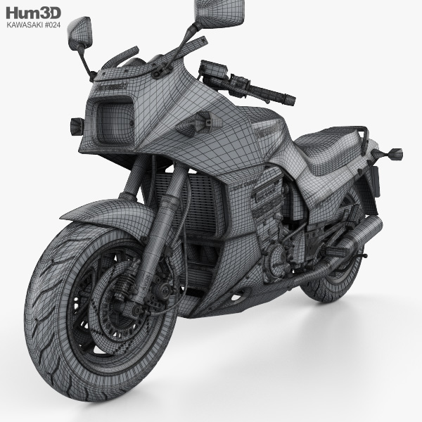 Kawasaki GPZ900R Ninja 1984 3D model - Download Motorcycle on