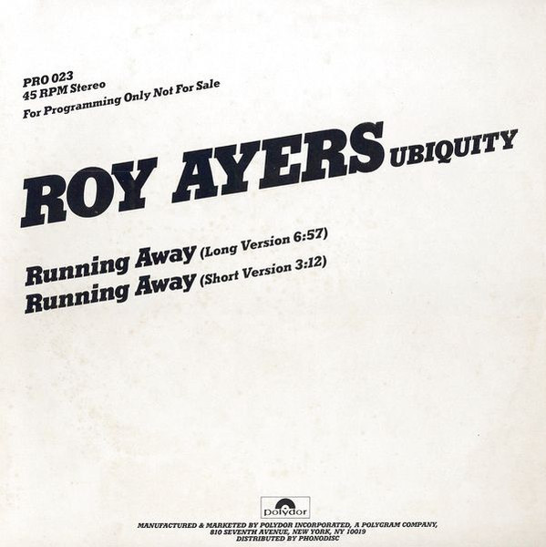 Roy Ayers Ubiquity – Running Away – Vinyl (12