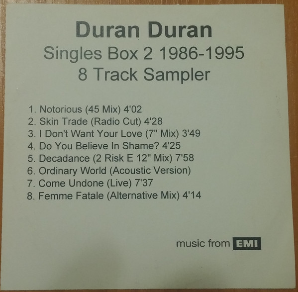 Singles 1986-1995 デュラン・デュラン 輸入盤 Singles 1986-1995