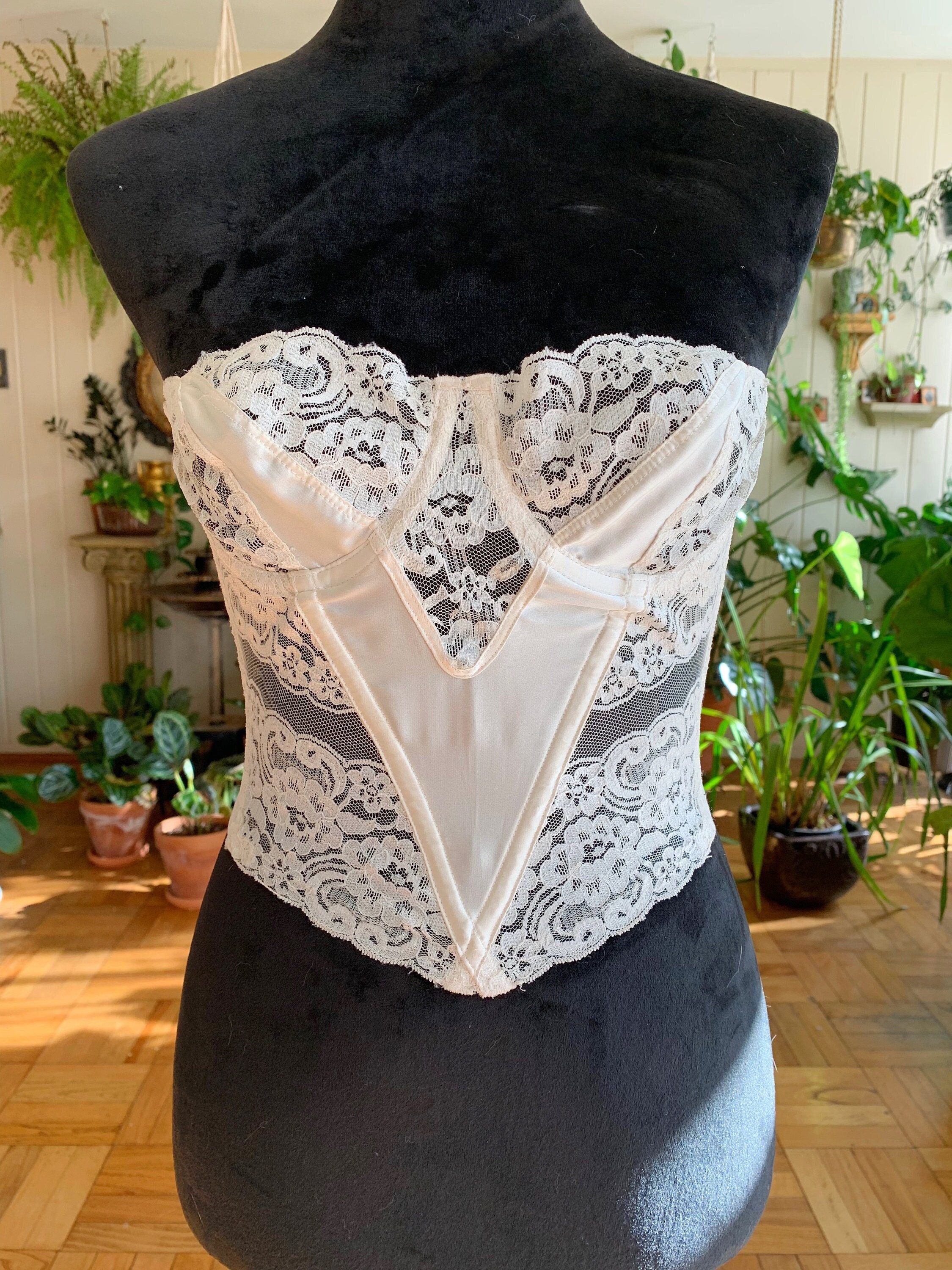 Christian Dior White Vintage Bustier Corset Size 34C - Etsy