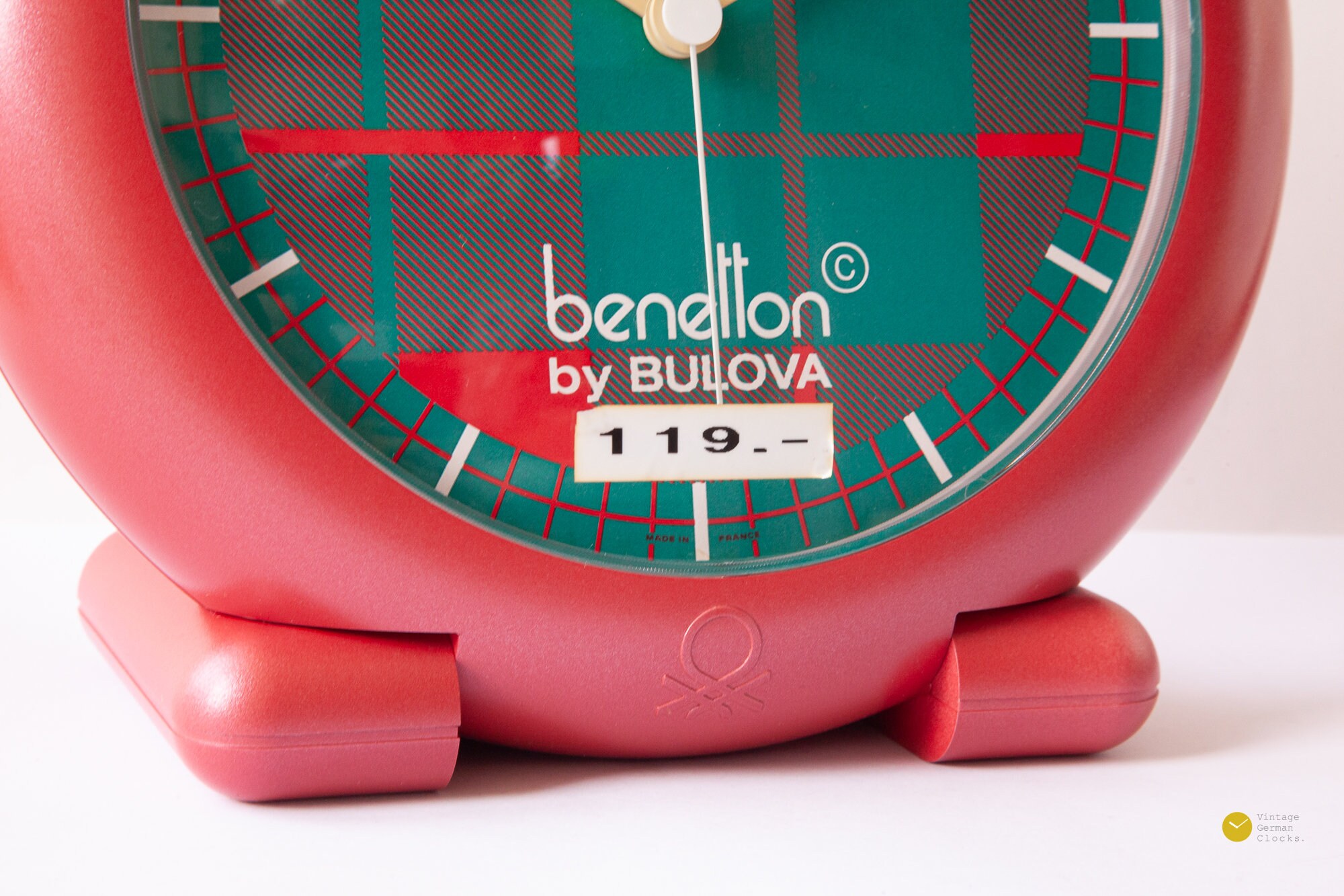 希少 80's フランス製 ヴィンテージ Benetton Bulova 置時計