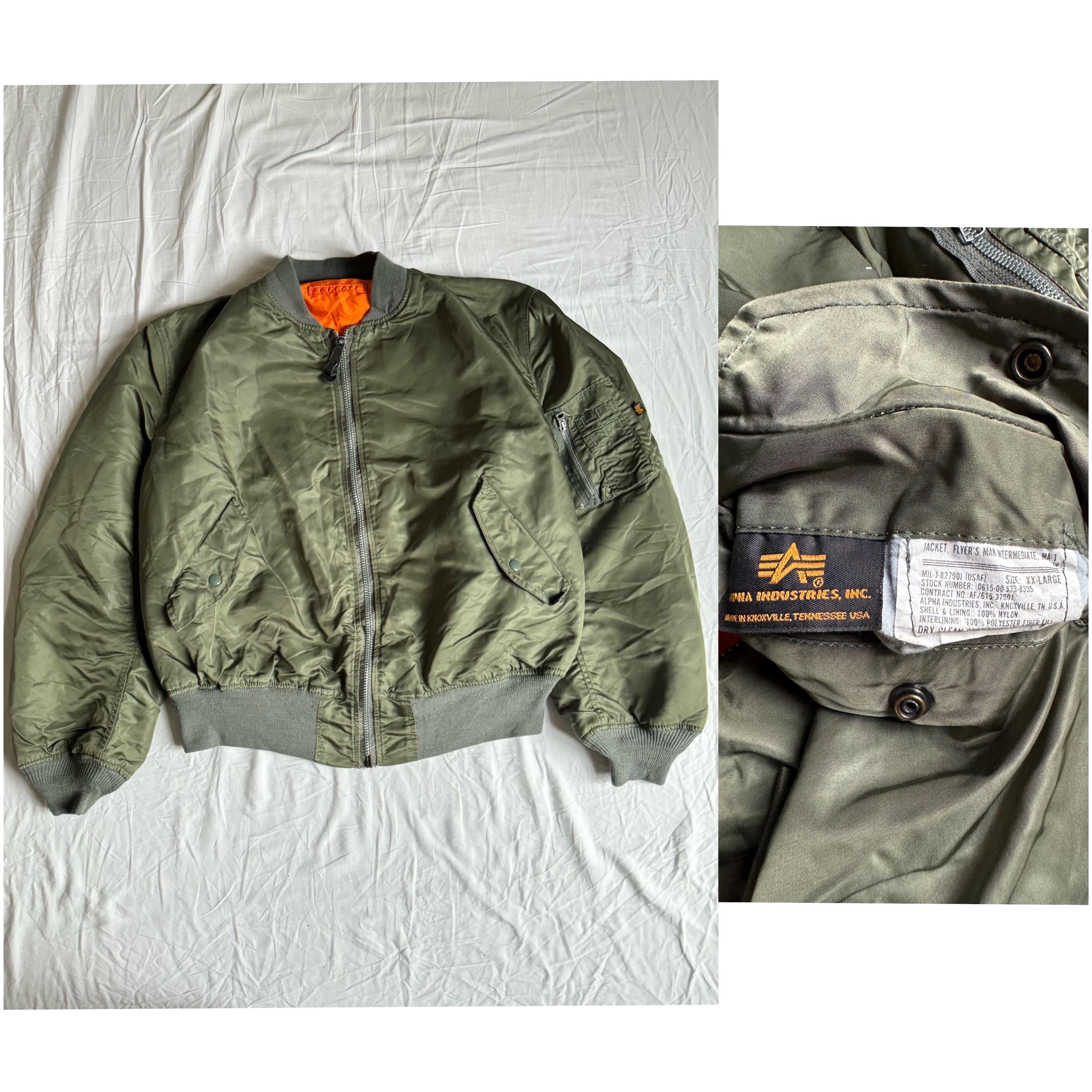 Vintage Alpha Industries MA-1 Jacket Flight Nylon - Etsy