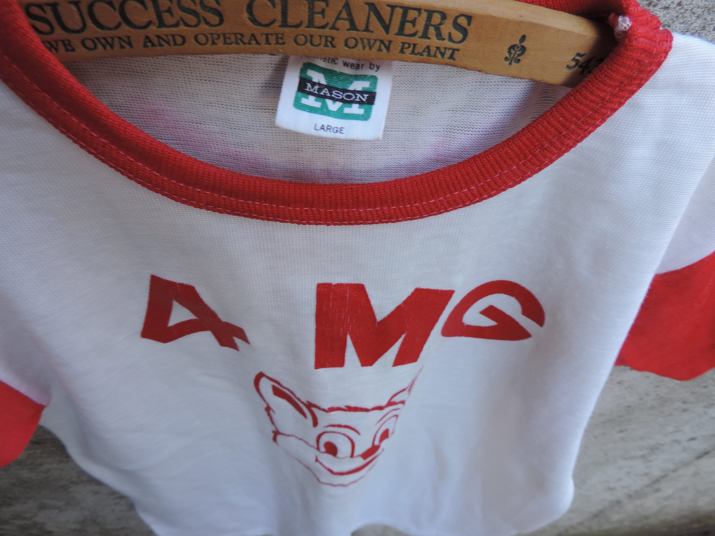 Vintage 60's Mason Athletic Wear Jersey Nylon T Shirt 4 MG Animal
