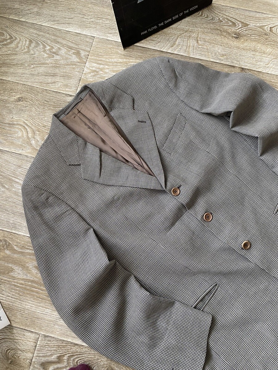 VINTAGE 80s Giorgio Armani MANI Jacket Blazer - Khaki/Gray - Italy