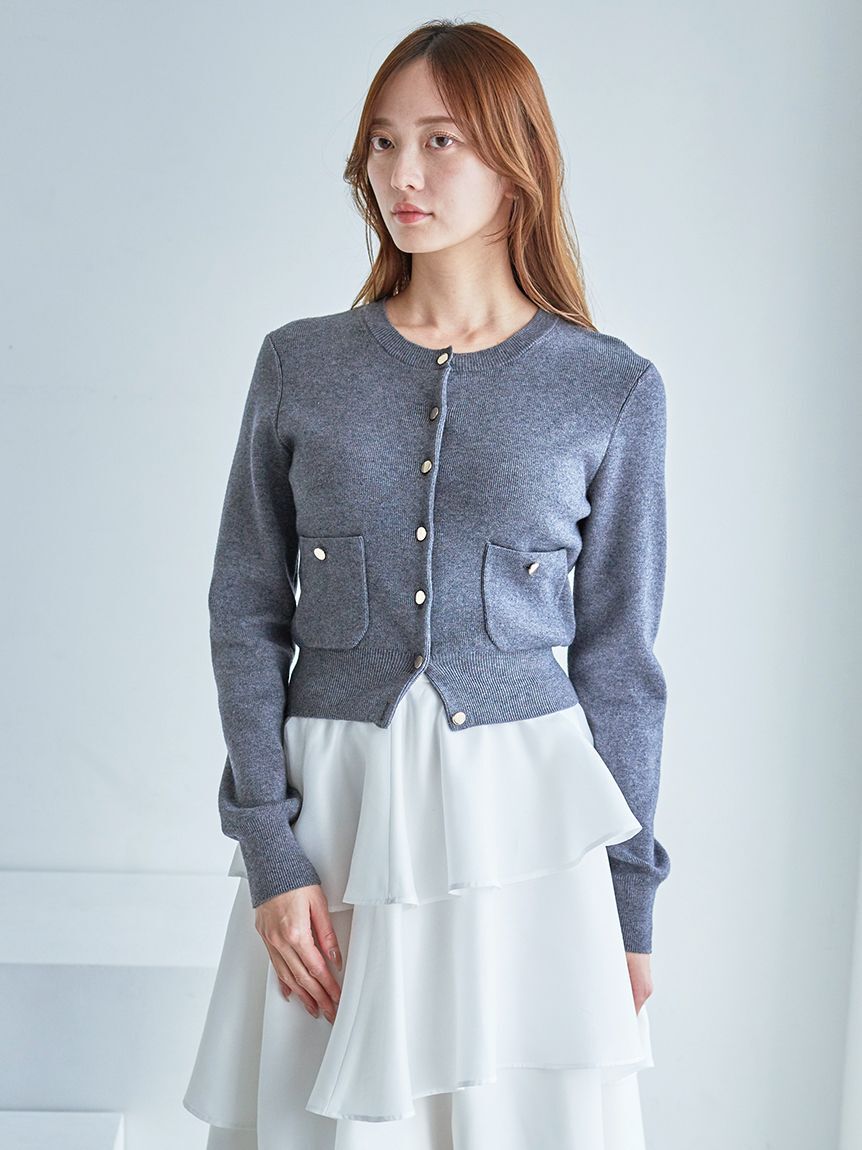 Sustainableニットカーデ×ティアードスカートセット（SNIDEL）｜ルミネ