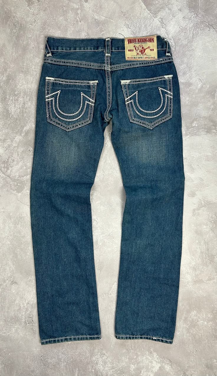 True Religion Billy Super T Denim Blue Jeans Size W32 L33 RARE