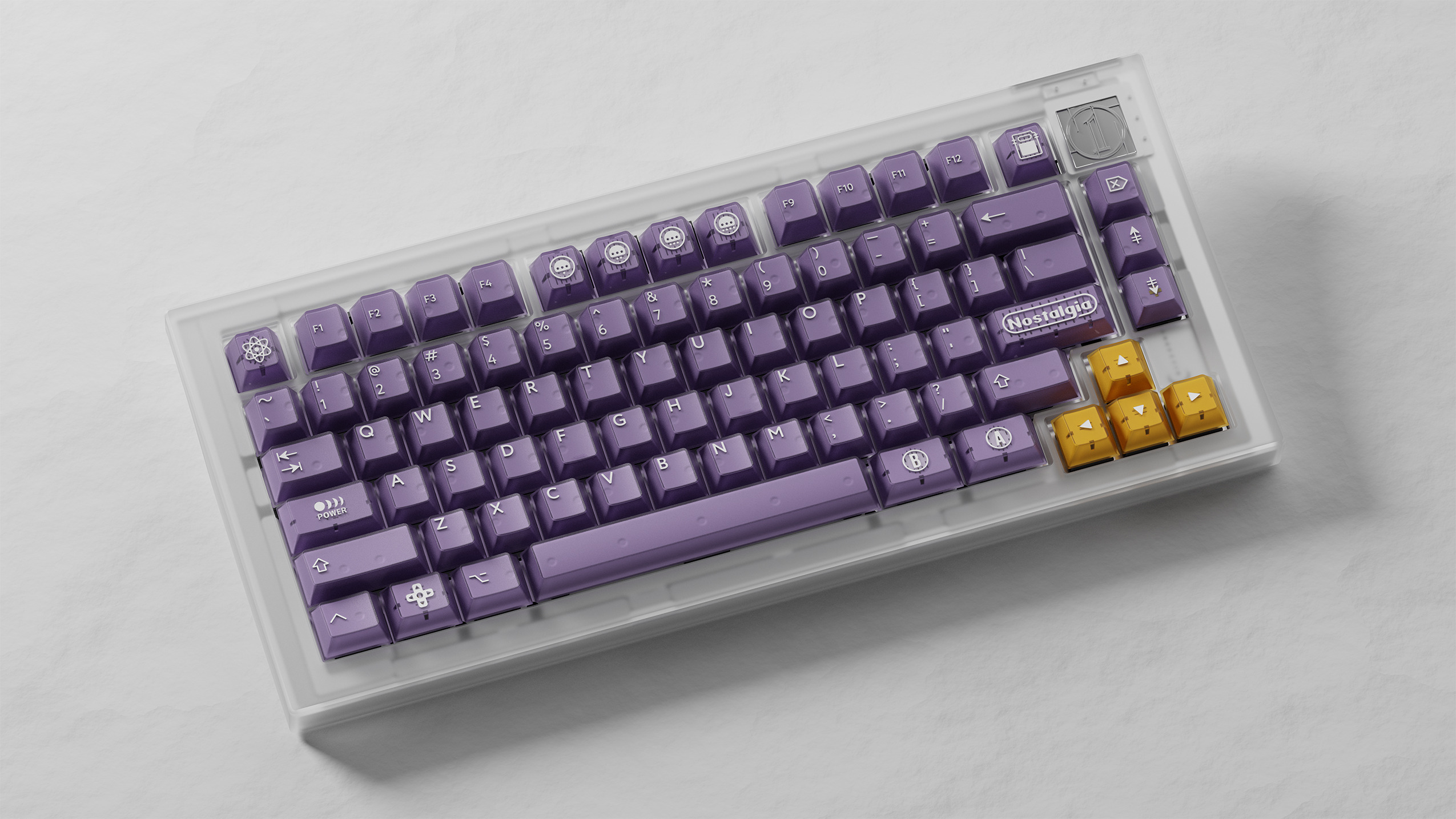 purple atomic PBTfans キーキャップ