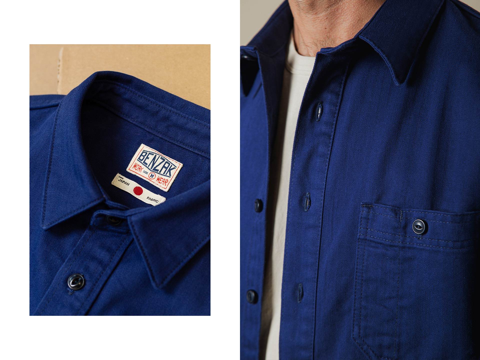 WORKER BLUE HERRINGBONE – Benzak Denim Developers