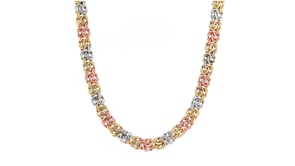 14kt Tri-Colored Gold Byzantine Necklace | Ross Simons