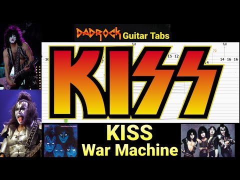 War Machine - KISS - Guitar + Bass TABS Lesson - YouTube