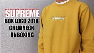 SUPREME BOX LOGO 2018 CREWNECK UNBOXING + HOW TO COP SUPREME