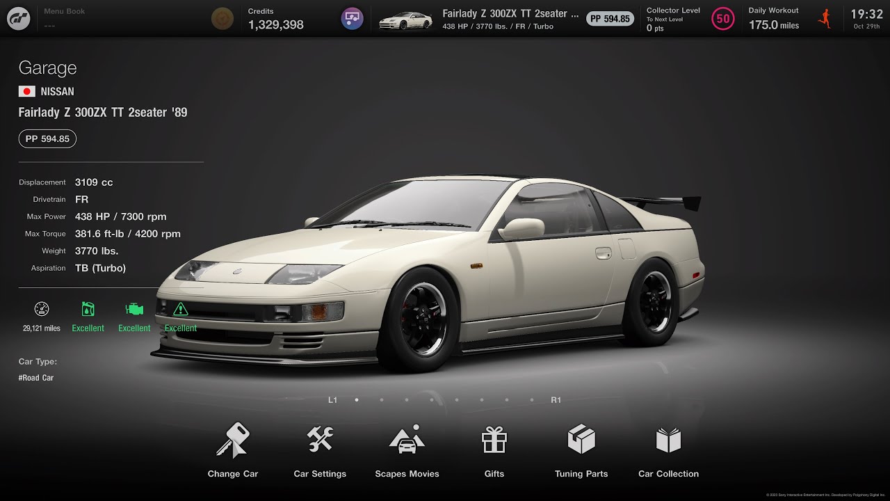 Gran Turismo 7] 300ZX TT'89 stock engine full power tune - YouTube