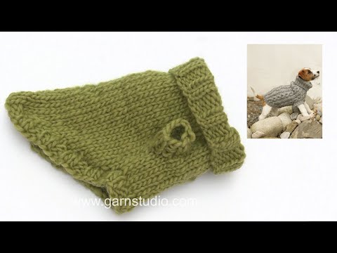 How to knit the dog coat in DROPS 102-43 - YouTube