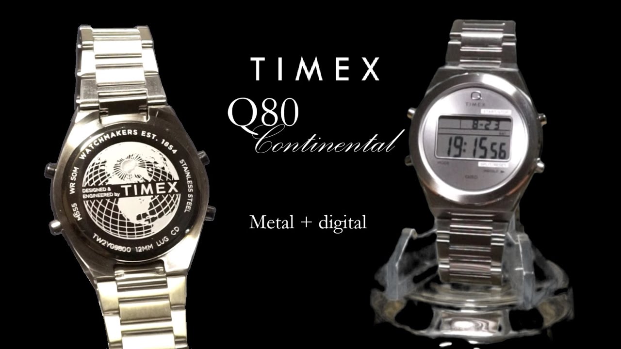 Full Metal Digital Timex Q80 Continental Watch Review - YouTube