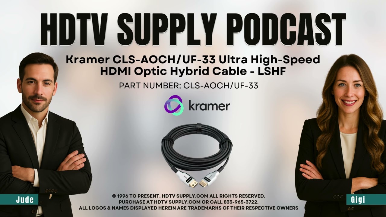 Kramer CLS-AOCH/UF-33 Ultra High-Speed HDMI Optic Hybrid Cable