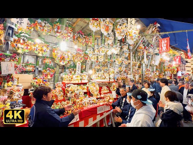 外国人も熊手をお買い上げ !!! 【 浅草 酉の市 】江戸商人の縁起物 福
