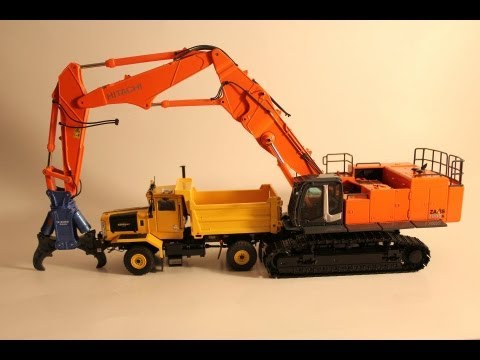 1/50 NZG Hitachi ZAXIS 1000K Tripple Boom Review - YouTube