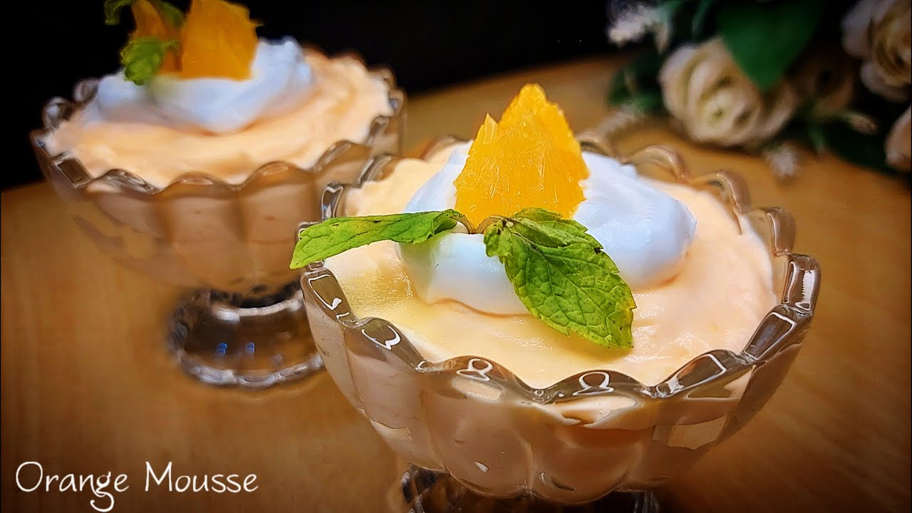 Orange Mousse Recipe| No Bake Orange Mousse Dessert Recipe | Easy