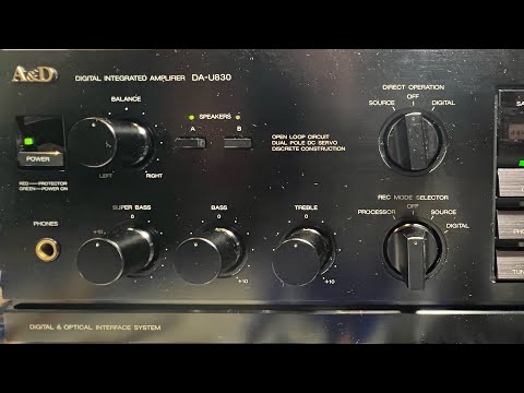 メンテ依頼続編 A&Dプリメインアンプ音出しエージング風景。 - YouTube