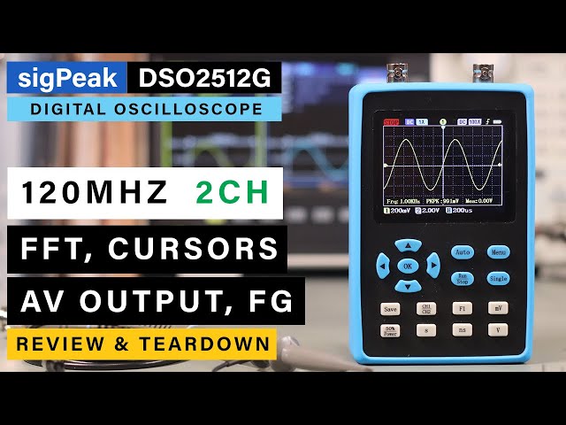 Zeeweii/SigPeak DSO2512G Oscilloscope ⭐ 120 Mhz, 2 Channels and a