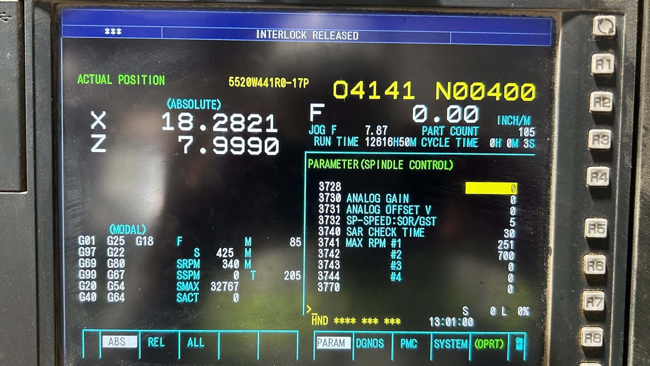 Mori Seiki MSX-500III (FANUC 21i Standalone series): how to check