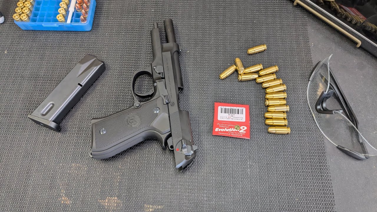 モデルガン】タナカワークス ベレッタ92SB-F 発火動画 - YouTube