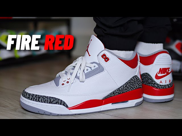JORDAN OF THE YEAR!? Jordan 3 Fire Red 2022 Review - YouTube
