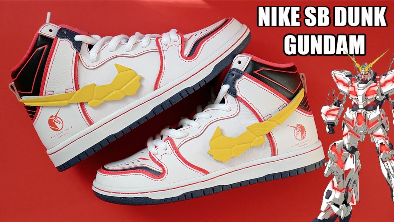 NIKE SB DUNK HIGH GUNDAM RX-0 UNICORN REVIEW & ON FEET.ARE