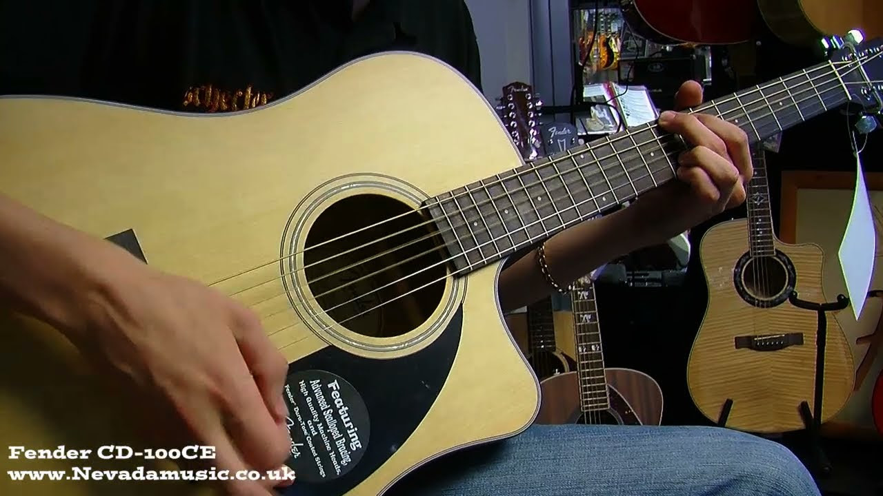 美品 Fender フェンダー エレアコ CD-100CE NAT Fender Classic Design