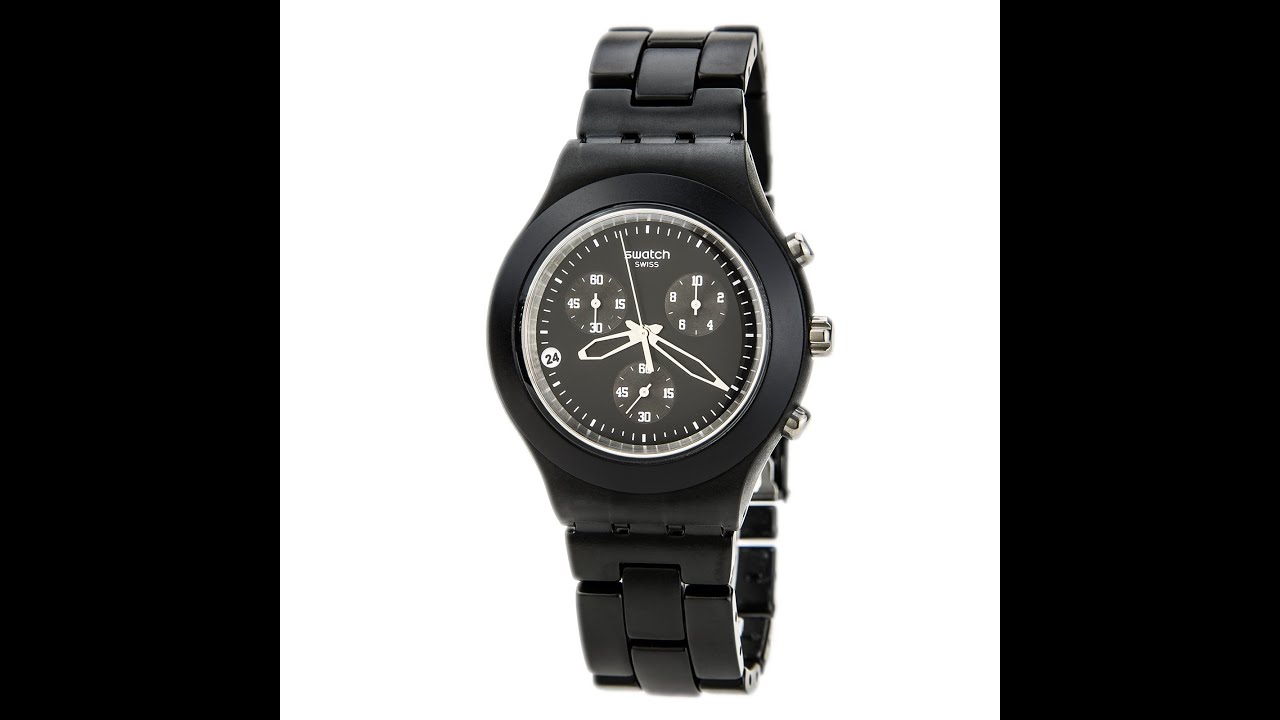 Swatch SVCF4000AG Unisex Full Blooded Smoky Black Dial Aluminum