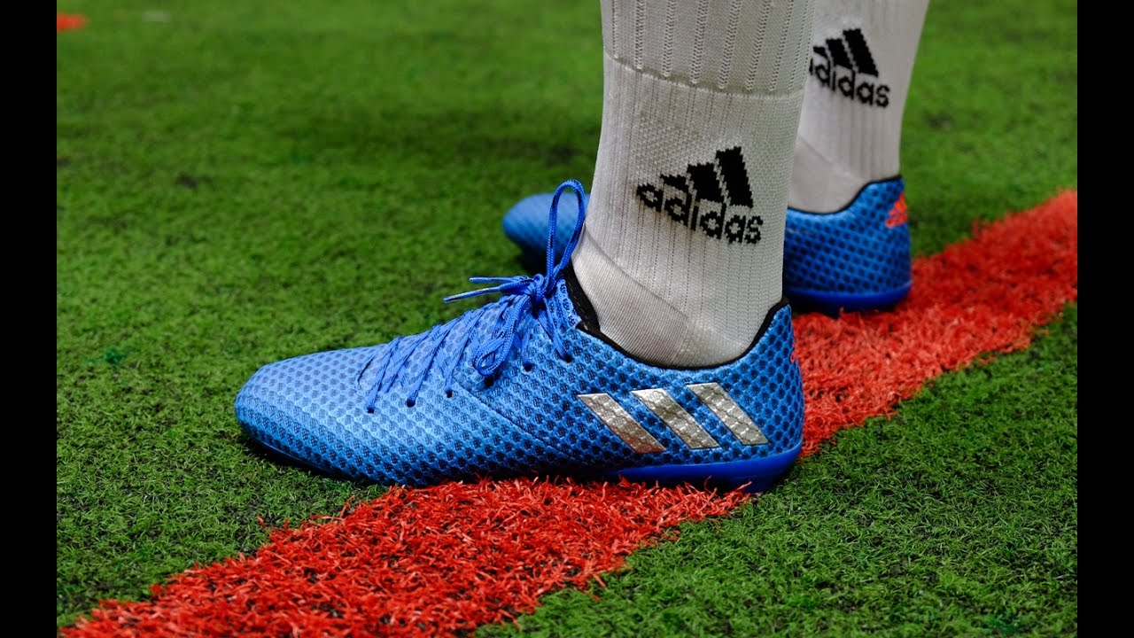Review & On-Feet: Adidas Messi 16.1 - Shock Blue/ Silver - YouTube
