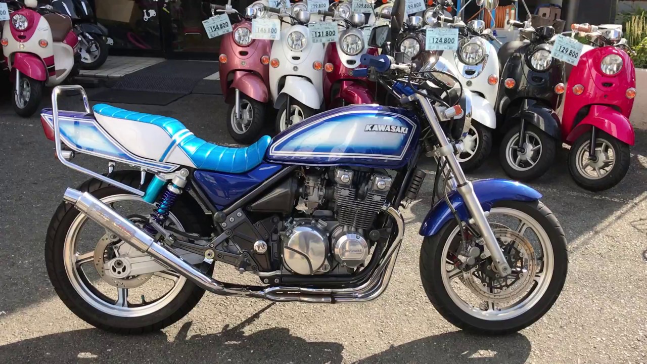 カワサキ ゼファー400 白青 ZR400C Kawasaki 400cc moto in Japan